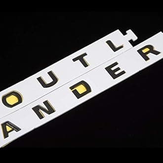 Car Hood 3D Letters Emblem Sticker Car Logo Sticker Car Stickers Styling for Outlander (Black)