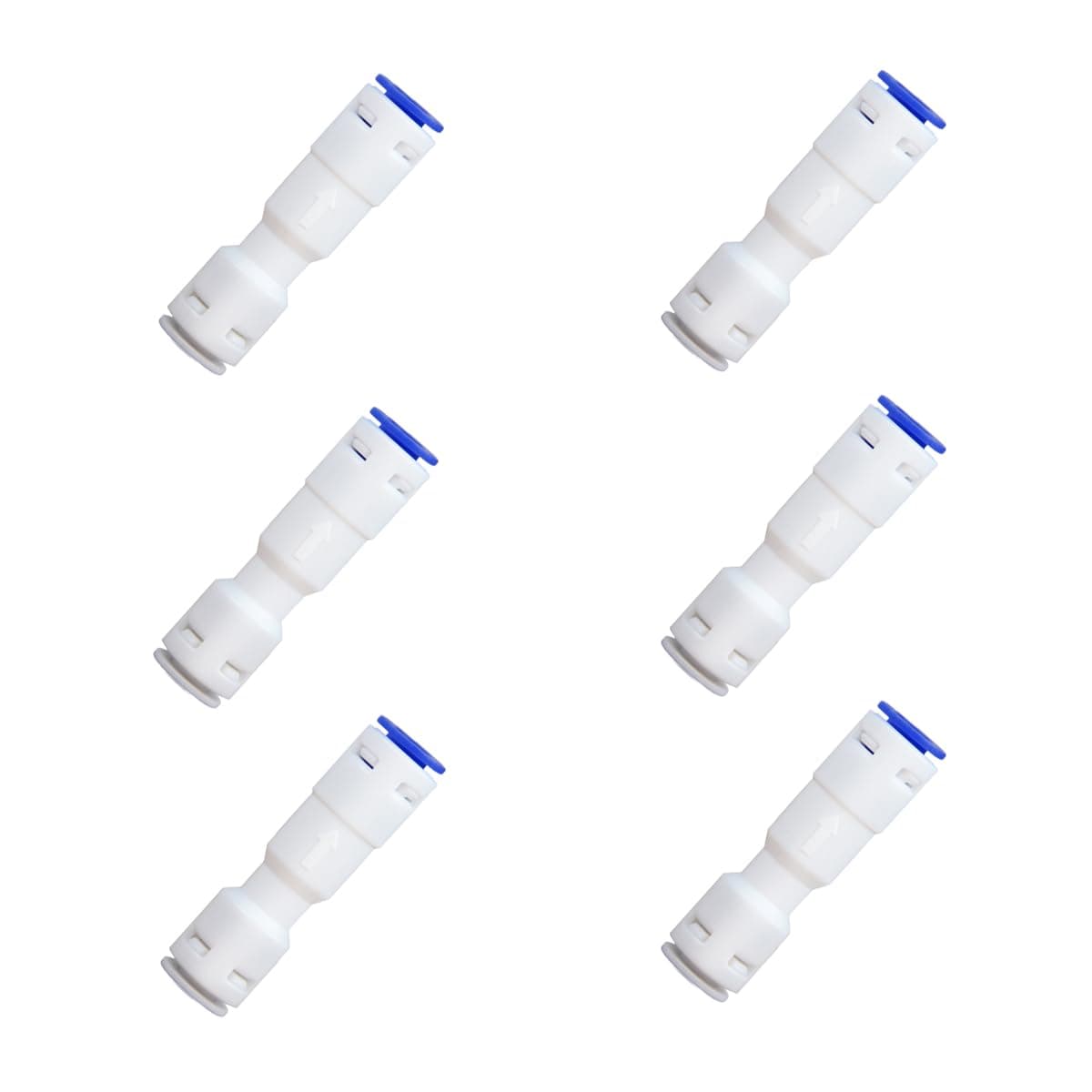 1/4" Push to Connect One Way Check Valve for Reverse Osmosis Water Filter,NSF Certified Plastic Quick Connect RO Fittings (6 pcs)