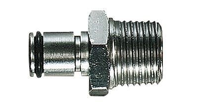 CPC (Colder) LCD24004 Metal Quick-Disconnect Coupling Insert, valved, 1/4" NPT (M) Thread, 1/4" Flow Size