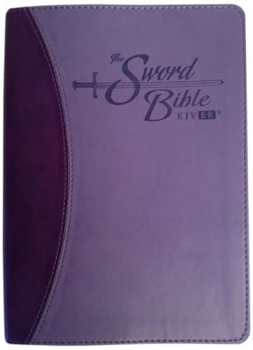 Holy Bible: King James Version Easy Reader (KJVER), Sword Bible, Personal Size, Purple/Purple Duotone Leather-like Leather Bound – December 1, 2010