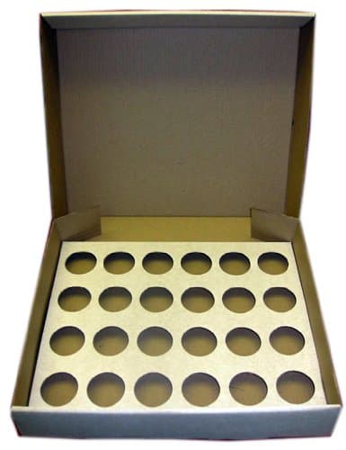 1 x 4" Strong White 24 Cup Cake Cupcake Muffin Box & Tray