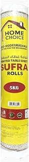 Home Choice Disposable, Printed Sufra Roll, Table Cover, Perforated Plastic 5KG, Assorted Colors