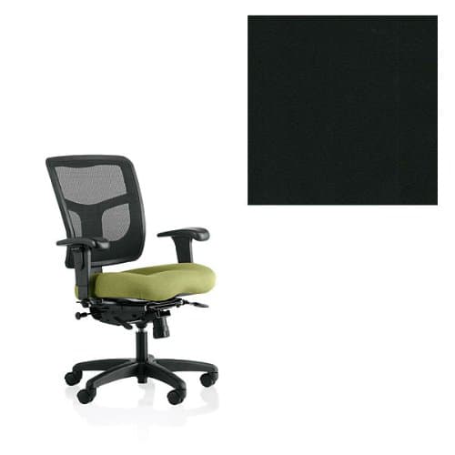 YS74-KR-25-1200 Yes Series Mesh Back Multi Adjustable Ergonomic Office Chair with KR-25 Armrests - Grade 1 Fabric - Celestial Oberon Black