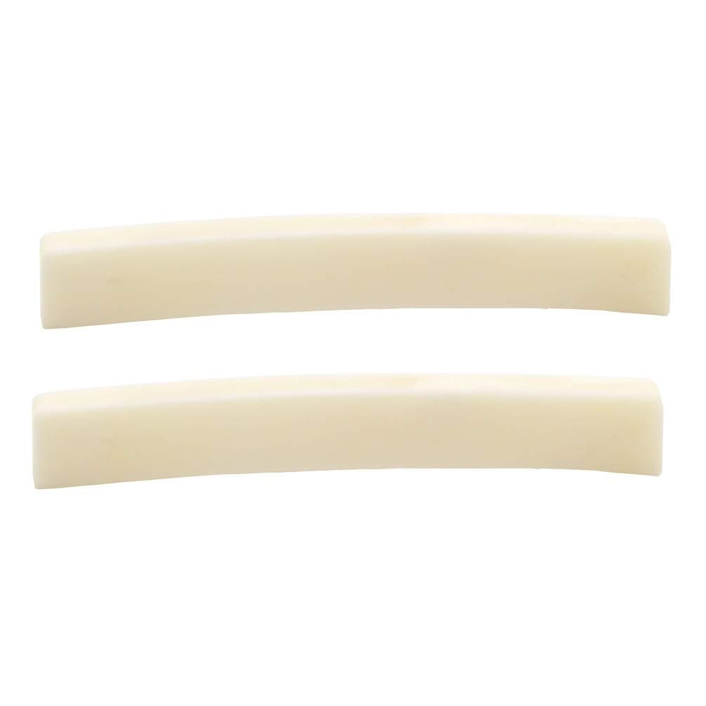 Guitar Bone Nut and Saddle Blanks, Unslotted Guitar String Bridge Nuts, DIY Guitar Replacement Parts Pack of 2