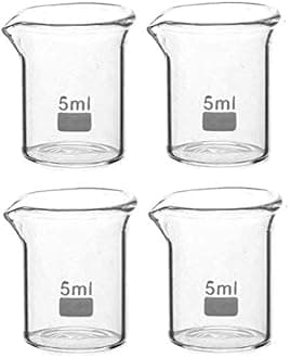 Boro 3.3 Glass Graduated Measuring Beaker for Lab or Kitchen (5ml)