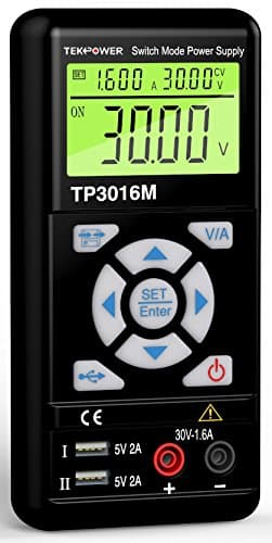 TP3016M Portable Handheld Variable DC Power Supply with USB Port 0.3V - 12V @ 0-3.75A or 0.3V-30V@ 1.6A with VC and CC Control