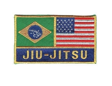 USA America / Brazil Jiu-Jitsu Flags Patch