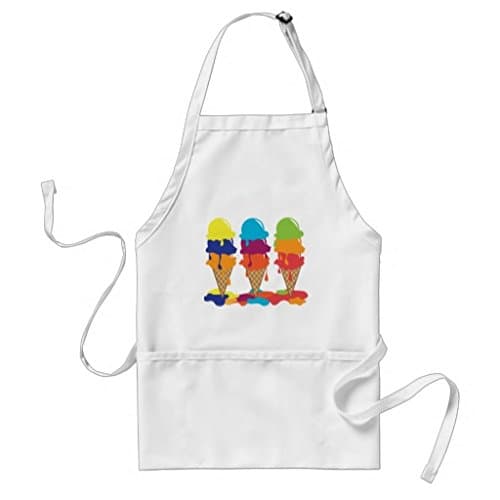 Coolflye Ice Cream Apron Kitchen Apron, One Size Fits Most