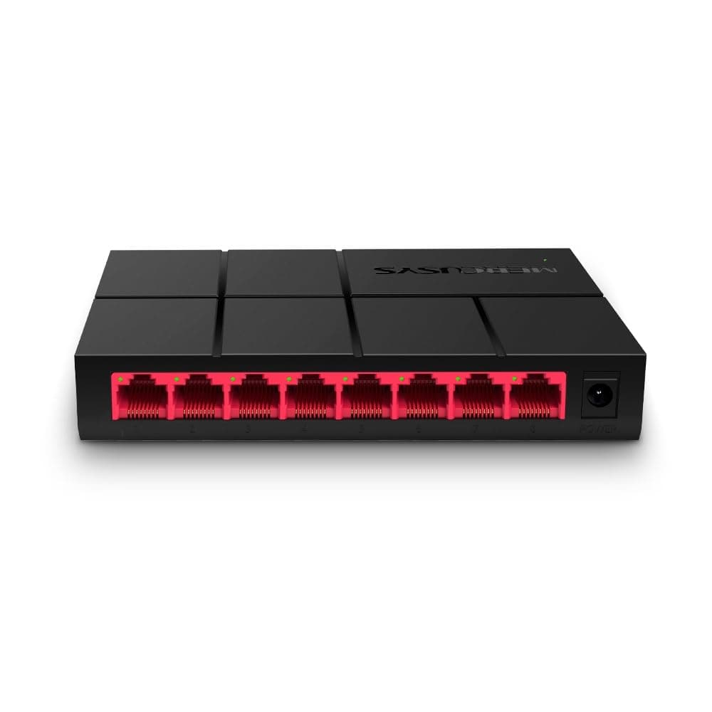 Mercusys MS108G, Desktop Switch, 8 * 10/100/1000Mbps Gigabit LAN Ports, 2 Year Warranty, Black Color