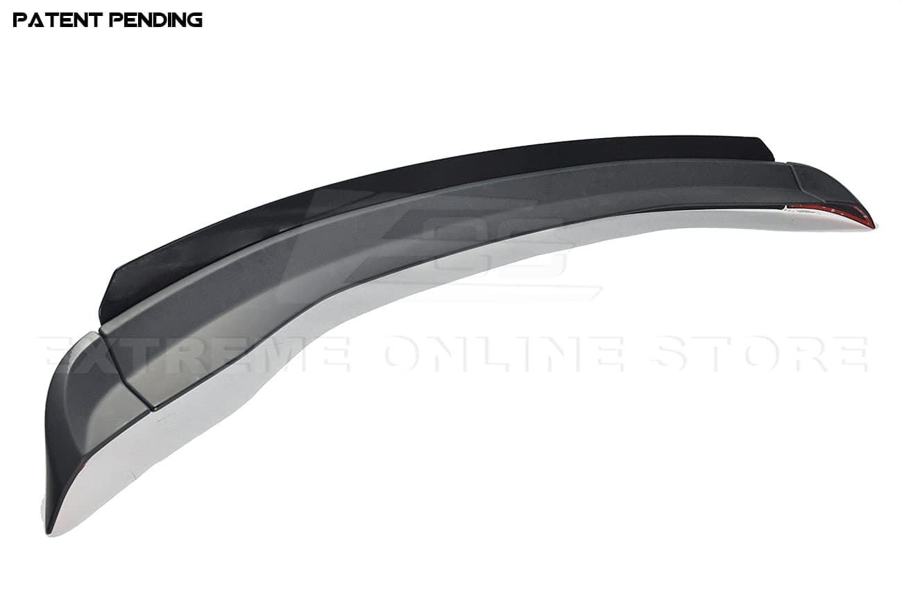 Replacement for 2016-Present Chevrolet Camaro All Models | 1LE Extended Style Add-On Rear Trunk Lid Wing with Aluminum Painted Glossy Black WickerBill Spoiler (ABS Plastic - Matte Black)