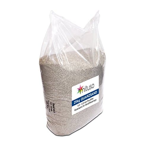 Mituso Quartz Sand Filter Sand Grain 0.4-0.8 mm Aquarium Sand (1 x 25 kg)