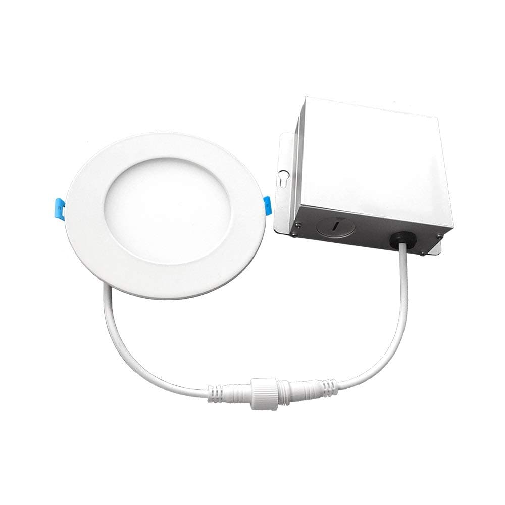 Euri Lighting DLC6S-2040ej Ultra-Slim Dimmable 6" Circlular Downlight, 12W (100W Equal), 900lm, 4000K (Bright White), 90+ CRI, IC Rated, No Housing Required, JA8, E-Star & ETL Listed
