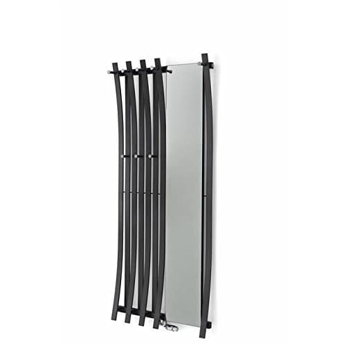Passo Wardrobe with Mirror – Available in Various Sizes and Colours – Quality Radiator Choice of One or Two Rows Of Hooks, Two rows of hooks, 1800h x 520b