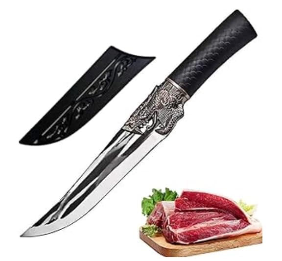 cuspitum 6 inch Boning Knife Hand Forged Chef Knives Sharp Butcher Knife High Carbon 7Cr17Mov Fillet Knife Viking knife, 2023 Gift for Women and Men, Kitchen Outdoor Camping