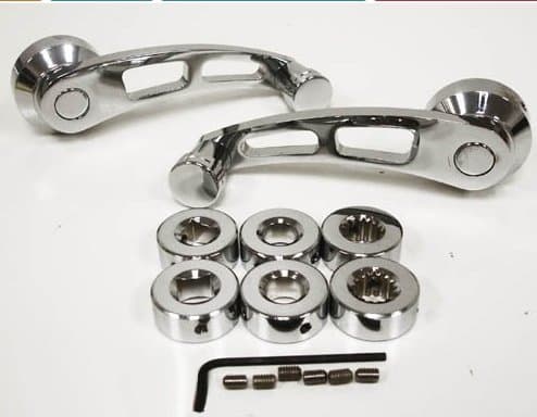 CFR Performance Chrome Billet Aluminum Window Crank Kit - Compatible/Replacement for Chevy/Ford/Mopar