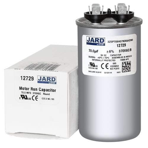 Motor Run Capacitor Round 70 uf MFD 370 Volt VAC 12729