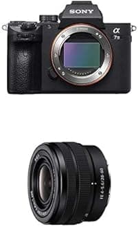 Sony a7 III ILCE7M3/B Full-Frame Mirrorless Interchangeable-Lens Camera with 3-Inch LCD, Black with Sony FE 28-60mm F4-5.6 Full-Frame Compact Zoom Lens (SEL2860)