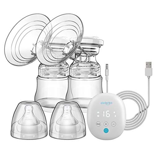 Breast Pump – Electric Breast Pump Massage/Pumping/Auto/Memory Modes, 16 Levels Quiet Softer 100% Silicon Shield Pain Free Breast Pump, Hospital Grade Feeding Pumps, USB Charging Portable Breast Pump