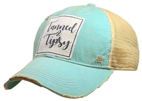 VINTAGE LIFE Distressed Washed Fun Baseball Trucker Mesh Cap