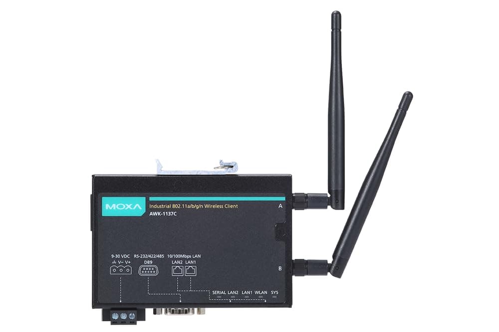 MOXA AWK-1137C-US 802.11n Wireless Client, US Band, 0 to 60°C