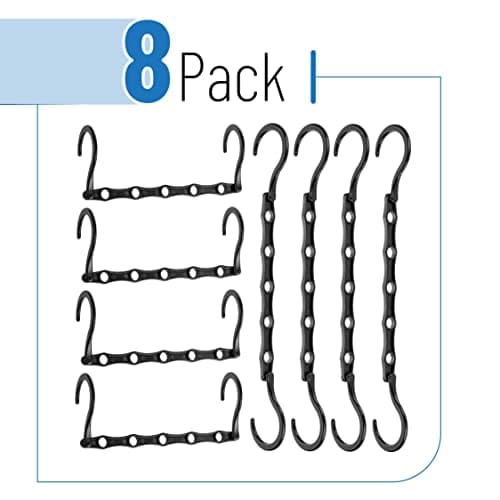 Mr. Pen Space Saving Hangers - Black, 8 Pack - Magic Hangers for Closet Space Savers