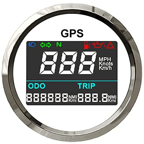 ELING Digital GPS Speedometer LCD Speed Gauge Odometer with GPS Antenna For Auto Motorcycle 52mm 9-32V