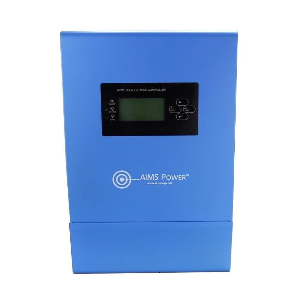 Aims Power SCC100AMPPT 100 Amp MPPT Solar Charge Controller, 12, 24, 36 and 48 Volt Solar Systems; 4 Stage Charging; Battery Type Selector; Stackable; Over Temp Protection