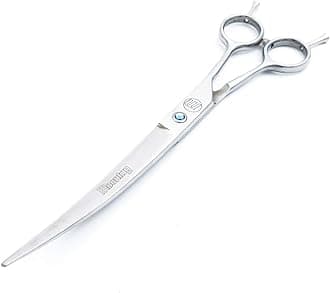 Professional Dog Scissors Set, 7 Inch/8 Inch Curved Chunkers & Thinning Shears with Grooming Comb