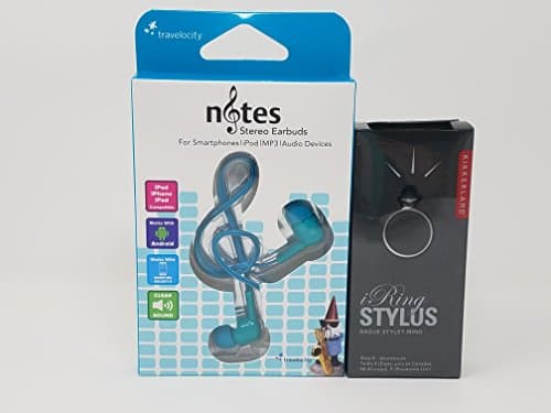 2 Item Bundle: 1 Teal headphone and 1 iRing Stylus