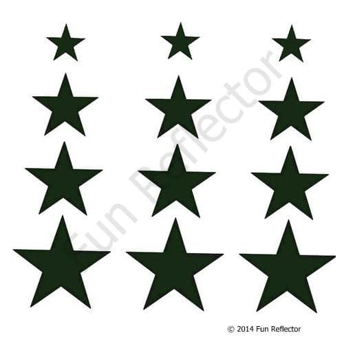 Black Star Bicycle Reflective Reflector Sticker Decal
