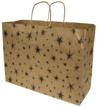 Gift Bag Black Star 16X12X6