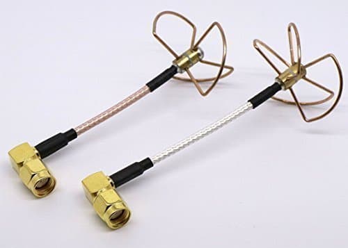 SUNKINWishring FPV Clover Leaf Tx&rx Circular Polarized 5.8 Ghz Video/audio Antenna (L Connector)