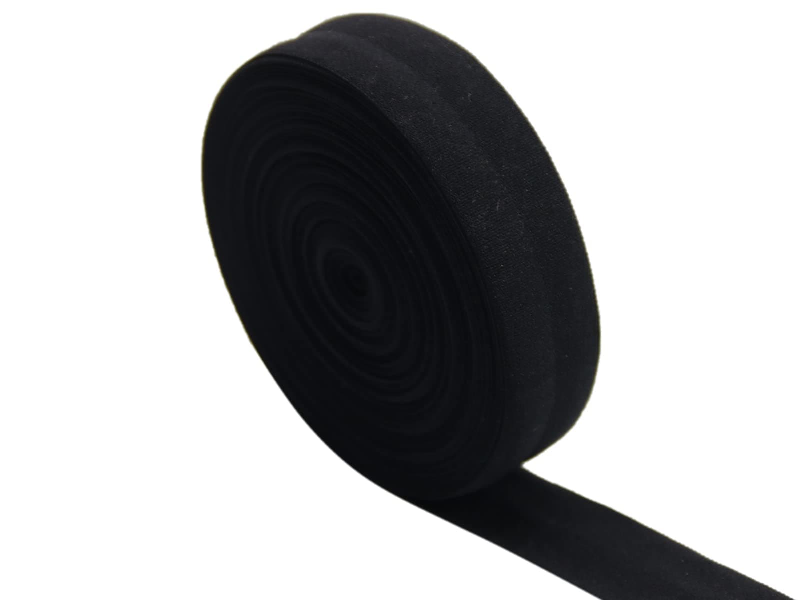 Black Fold Over Elastic 3/4'' 20mm 10 Yards Stretch FOE Ribbons Sewing Knit Elastic Lingerie Trim for Clothing Headbands Baby Girl Hair Bow
