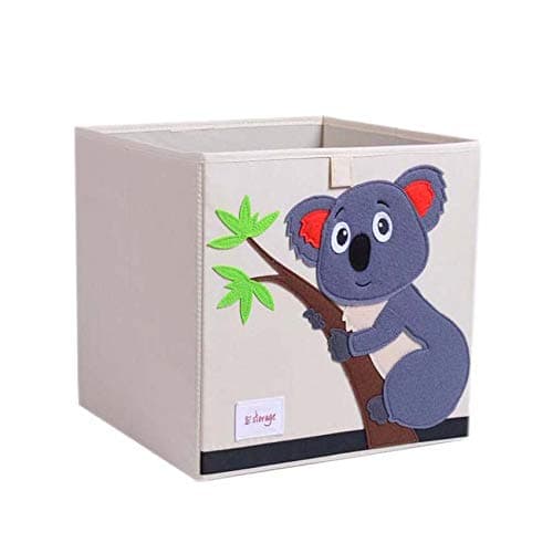 VMOTOR Foldable Animal Canvas Storage Toy Box/Bin/Cube/Chest/Basket/Organizer for Kids, 13 inch(Koala)