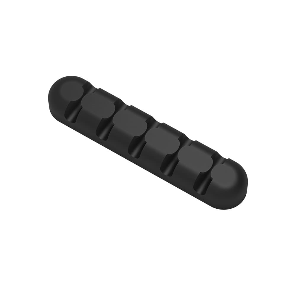 NTONPOWER 5-Channel Desktop Cable Organizer Wire Management Clips with 3M Self Adhesive Eco-friendly Silicone Cord Holder for Wall Home Office Car Smartphone Mouse Keyboard Line - Black