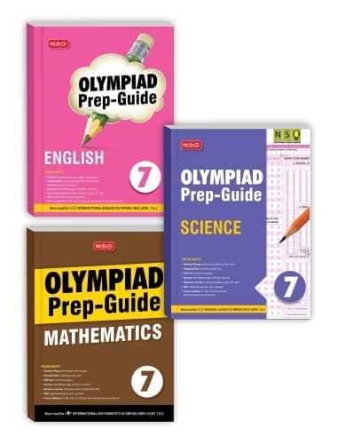Olympiad Prep-Guide Class 7, IMO-NSO-IEO Chapterwise Previous Year Question Paper For 2022-23 Exam, Set of 3 Books (Mathematics, Science, English)