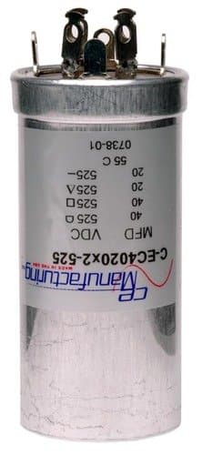 CE Manufacturing 40/40/20/20uF 525VDC Multi Section Can Capacitor