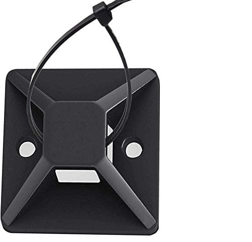 Haquno Stronger-Adhesive-Backed Cable Mounts Wire Tie Base Holders， Screw-Hole Anchor Point Provides Optimal Strength for Long