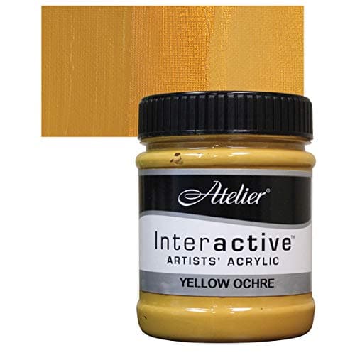 Interactive Professional Acrylic 250 ml Jar - Yellow Ochre