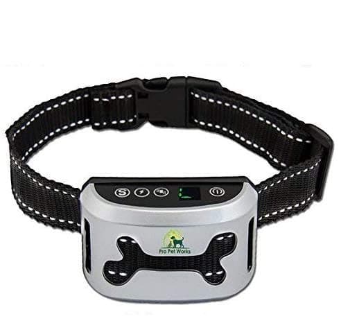 Bark Collar By Pro Pet Works [2018 SMART CHIP] No Bark Collar With VIBRATION And No Harm Static Shock-RECHARGEABLE Bark Control For Small Medium And Large Dogs