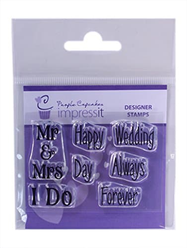 impressit stamp cake decorating - Mr & Mrs, I Do, Happy Wedding Day, Always, Forever Designer Stamp for Embossing Icing, Sugarpaste, Fondant