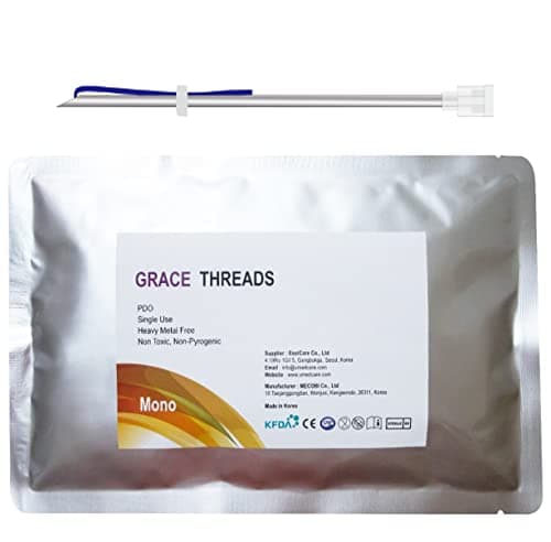 Grace PDO Thread Lift/Face Whole Body/Mono Type 100pcs - 12 Sizes (26G-60mm)