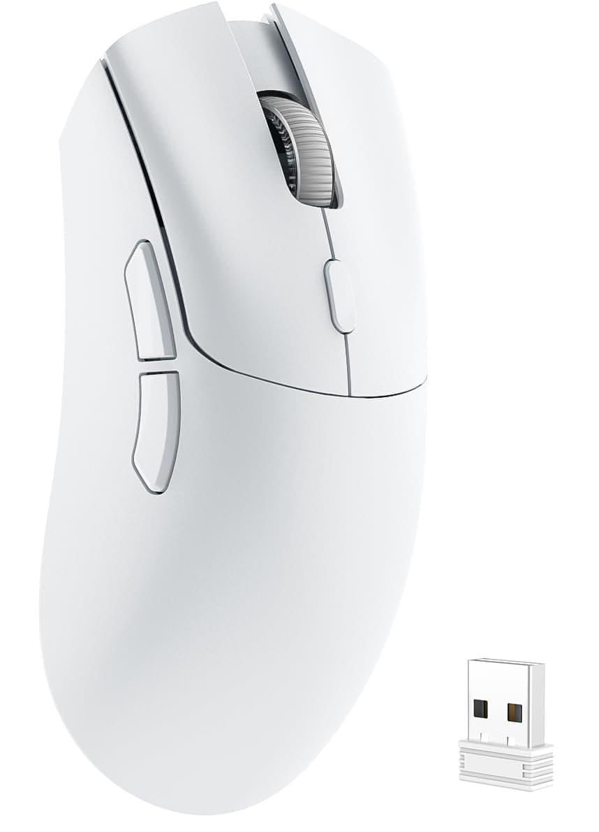 KM-5 Gaming Mouse, Wireless Mouse Gaming for Laptop with 5 Adjustable DPI, Lightweight, Bluetooth, 6 Programmed Buttons, Ergonomic Optical Computer Gamer Mice for Windows PC Mac