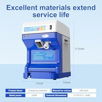 Vtsmax Electric Ice Crusher Shaver, 250W Snow Cone Maker Machine Tabletop wit...