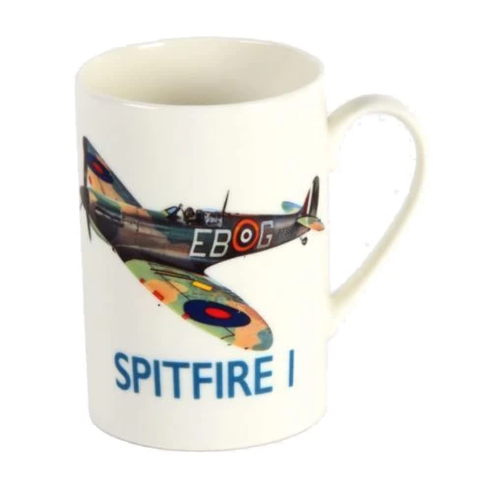 Spitfire China Mug in Tin Keepsake Gift Box - WWII Plane Image