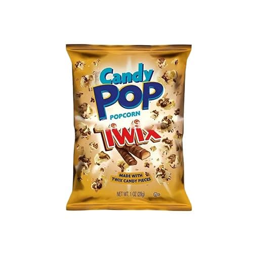 Snack Pop Candy Pop Twix Popcorn | Made With Real Twix Candy Pieces | Popcorn Snack, 28g