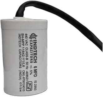 6 mfd Capacitor for Desert Coolers with Exhaust Motor, Capacitor for 18" Exhaust Motor (match mfd & buy)