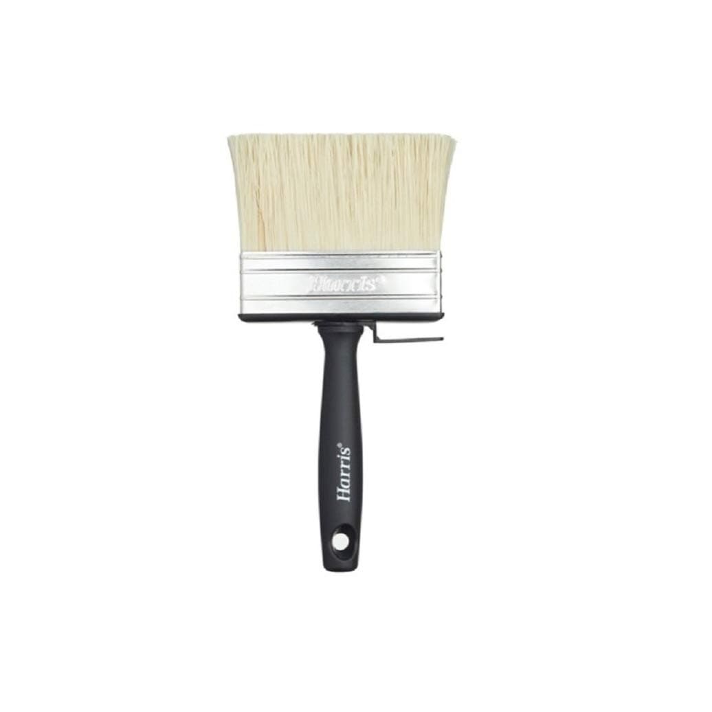 Harris Essentials All-Purpose Large Flat Block Paint Brush All-Round, Multi-Purpose Brush for Brick, Decking, Fence, Applying PVA, Cleaning and Treating 4"