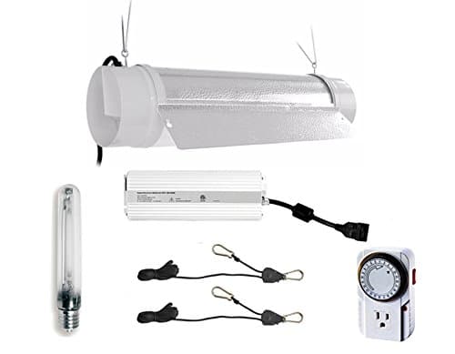 Hydro Crunch 600-Watt Grow Light Digital Dimmable MH System for Plant - 6" Cool Tube Reflector with Wing