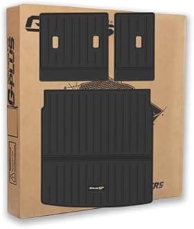 G-PLUS Floor Mats Trunk Mat Fit for Mazda CX-50 2023 2024 2025 w/Seat Back Protection TPE Custom Fit All Weather Full Cover Protection 3 Piece,Black